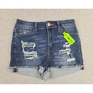 So Jean Shorts Womens Size 7 Junior Denim Shortie Cut Off Distressed Jeans NWT